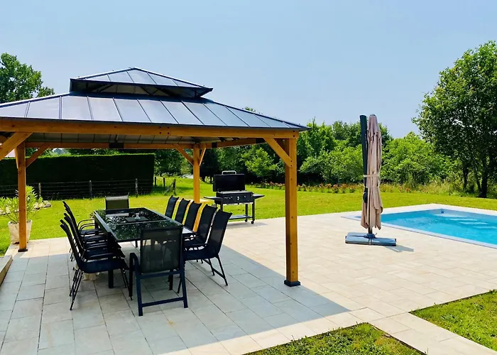 Semesterbostad 4-star Tourism Rated With Air Con & Private Heated Pool - 40 Mins From Bergerac *